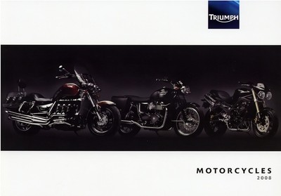 Triumph Prospekt 2008 D brochure Bonneville Rocket III 675SE America Tiger 
