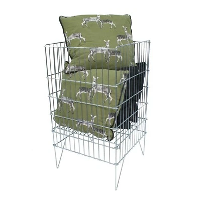 DISPLAY STANDS LTD Dump Bin -Zinc Plated 40cm Collapsible and Adjustable Basket Shop Fittings (K67)