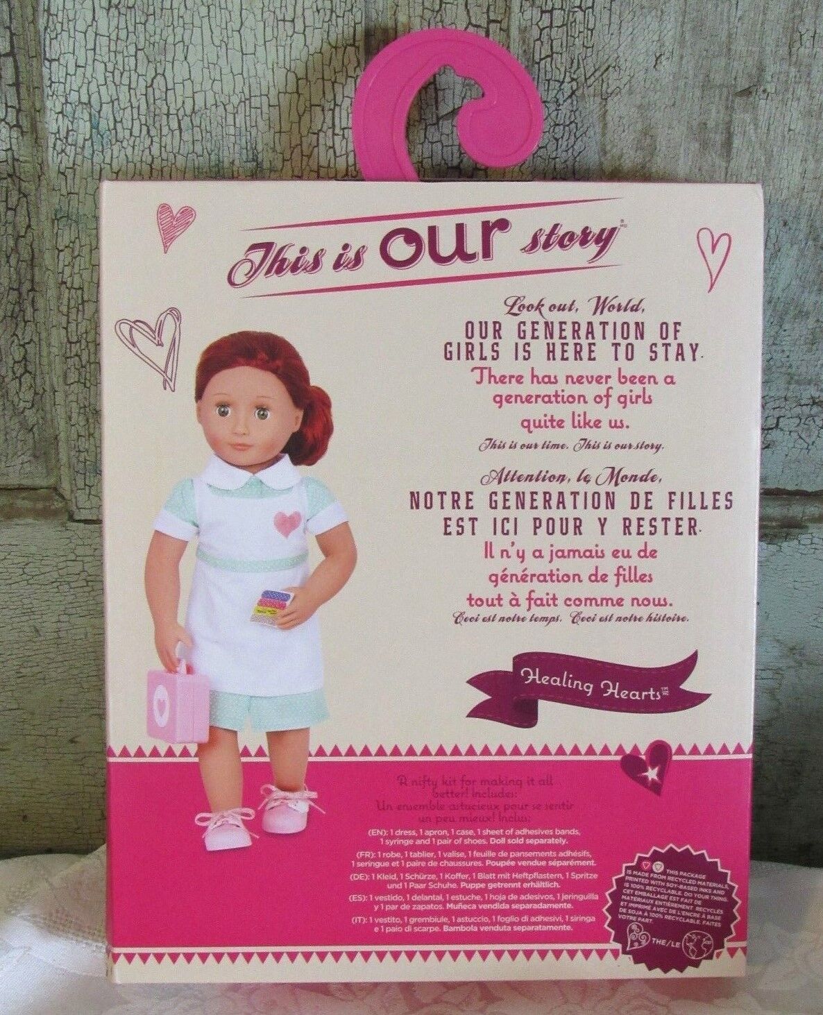 Our Generation HEALING HEARTS Nurse Doctor outfit set American 18" Girl Doll NEW