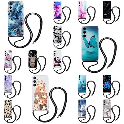 Hülle mit Band für Samsung Galaxy A16 A56 A06 Pixel 9a Handykette Case