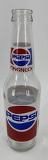Vintage Glass Pepsi Longneck Clear Glass Bottle 1980s Logo 12 Oz Ounce 9