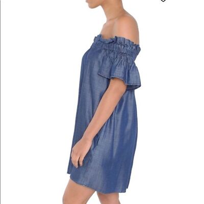 ALTAR'D STATE Chambray Denim Ruffle Off Shoulder Dress Casual Fall Spring Boho | eBay ALTAR'D STATE Chambray Denim Ruffle Off Shoulder Dress Casual Fall Spring Boho | eBay