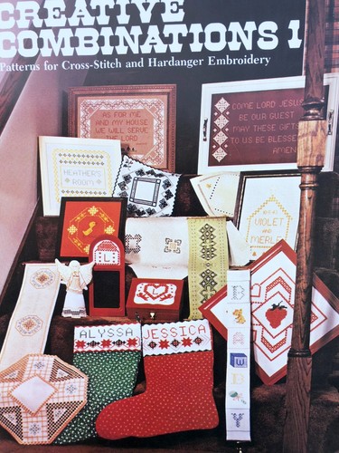 Hardanger Embroidery Creative Combinations I II Pattern Book Lot Doily Bull Pull - Picture 6 of 10