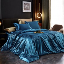 Luxury Bedding Set Mulberry Silk Bed Cover Sheet Duvet Cover Set 2 Pillowcases