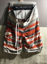 Mossimo Supply Co Men's Board Shorts Swim Trunks Striped with Pocket Size 30