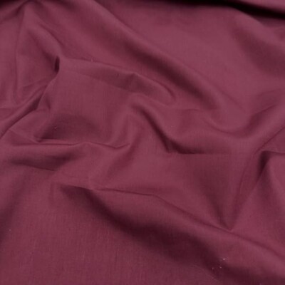 Burgundy Broadcloth Poly Cotton Fabric by The Yard