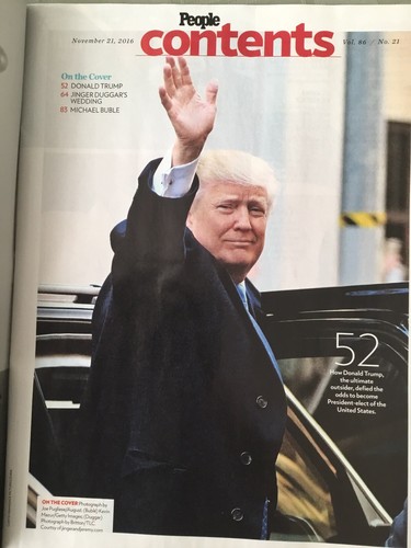 PEOPLE MAGAZINE 11/21/16 EDITION DONALD J TRUMP **COLLECTORS ITEM FOR SURE** - Picture 2 of 2