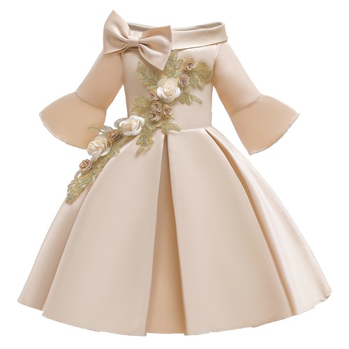 Fancy Child Kids Flower Girl Party Dress Costume Princess Christmas Off Shoulder - Picture 8 of 23