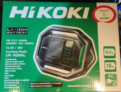 HIKOKI UR18DSAL 14,4 18 V Akku-Baustellenradio Radio + Netzteil UR 18 DSAL