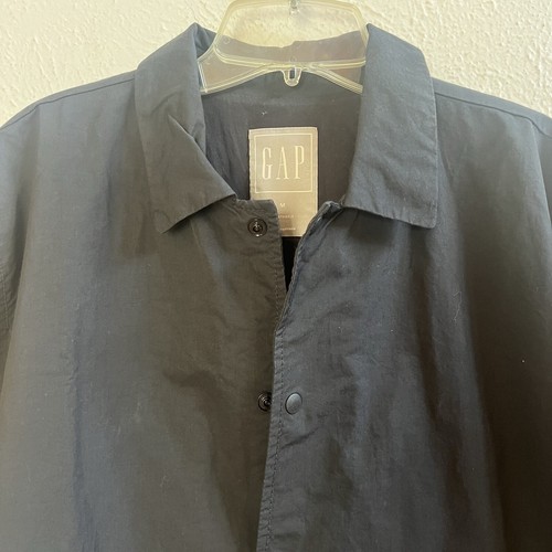 Gap Nylon Coach Jacket Moonlight Night Black Men’s Size M - Picture 5 of 11
