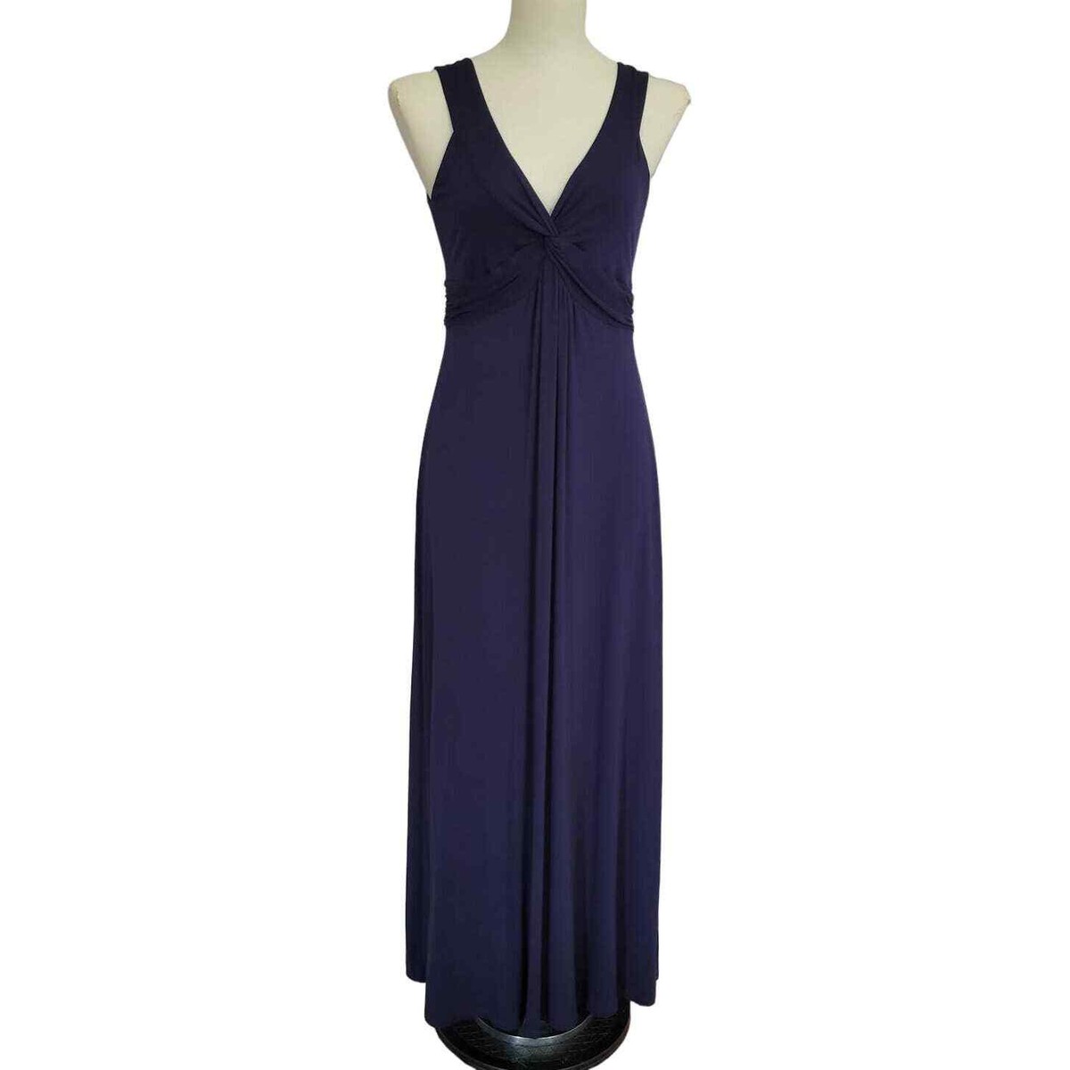 boden blue maxi dress Boden Women's Notch Neck Jersey Maxi Dress in Blue