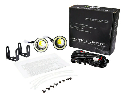 White Halo LED Fog Lights Lamp Kit for 2024 2025 2026 Toyota Grand
