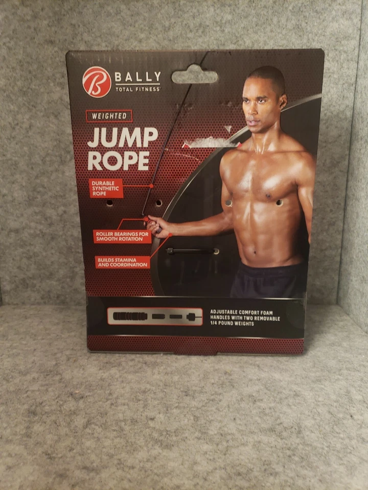 Nueva cuerda de saltar Bally Total Fitness 9 pies longitud ajustable negra rotación suave Foto 3 de 3
