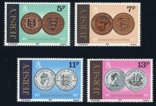 Jersey: 1977 Centenario de la Reforma Monetaria (171-174) MNH