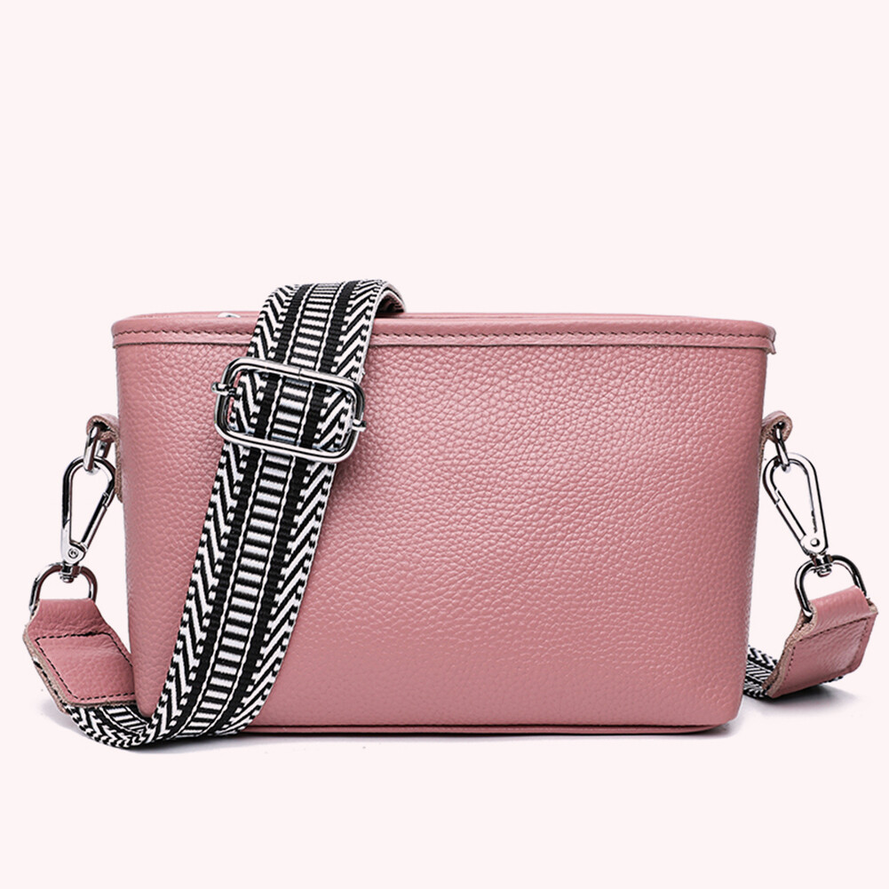 CHAMAIR Frauen Mode Echtleder Umh?getasche, Crossbody Bag Damen Breiter