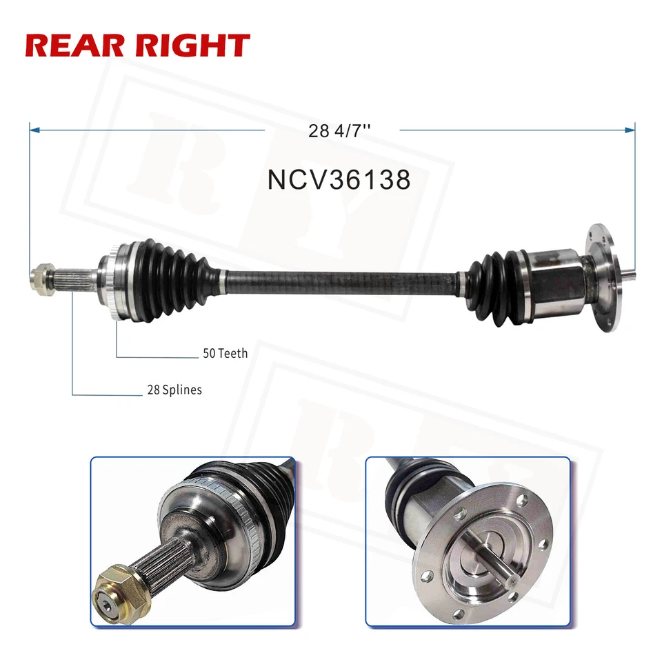 Conjunto de eje trasero derecho CV para Honda S2000 2000-2008 2009 2,0 L 2,2 L tracción trasera Foto 2 de 4