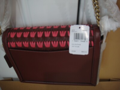 NEW COACH HUTTON SHOULDER BAG WITH WEAVING CHAIN CROSSBODY $550.00