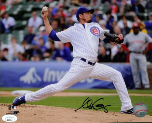Photo brillante signée Matt Garza Chicago Cubs 8x10 authentifiée JSA - Photo 1 sur 2
