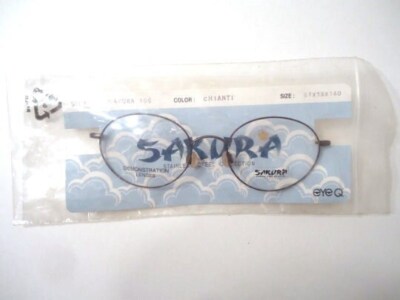 Vintage Sakura Eyeglass Frames Eye Q 105 Chianti 49-18-135 Lot 58A