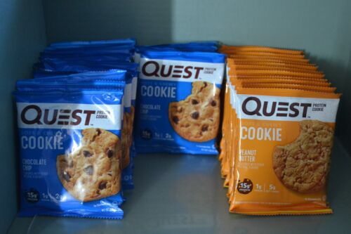 Lot Of 28 Quest Protein Cookies, 2 Flavors, 15 g Protein, 1 g Sugar, BB 05/2025+