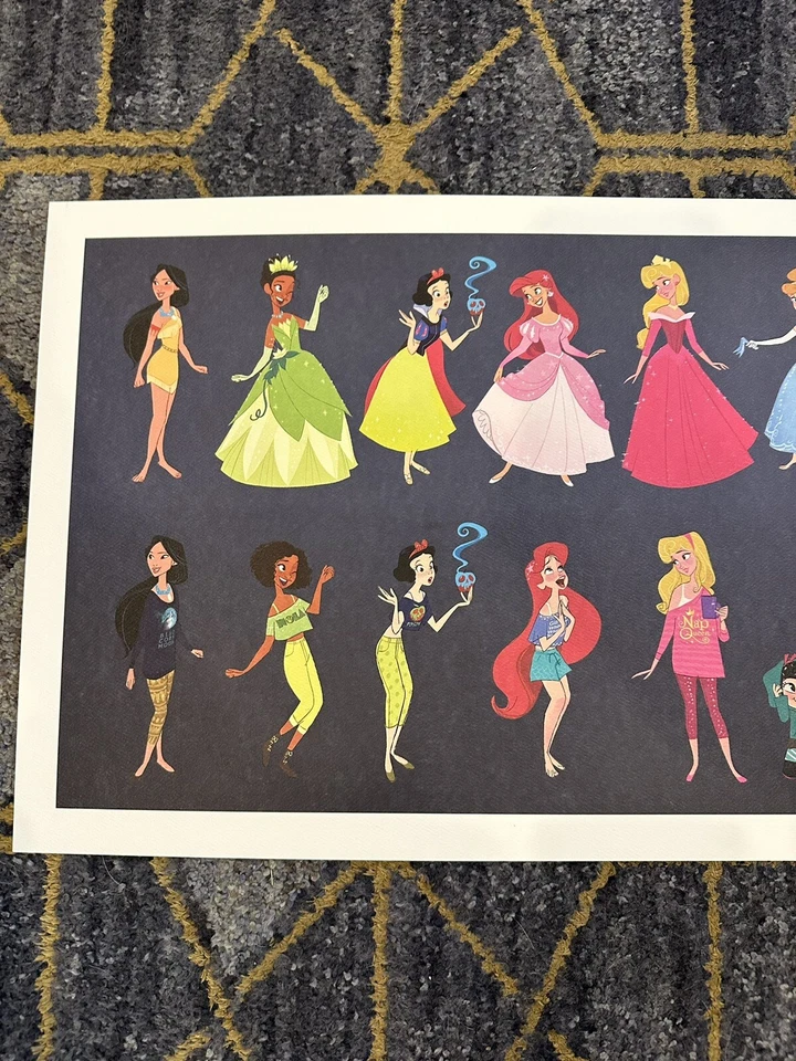 Litografía Princesa Disney. Ralph Breaks The Internet Exclusivo. Logo en relieve Foto 2 de 4