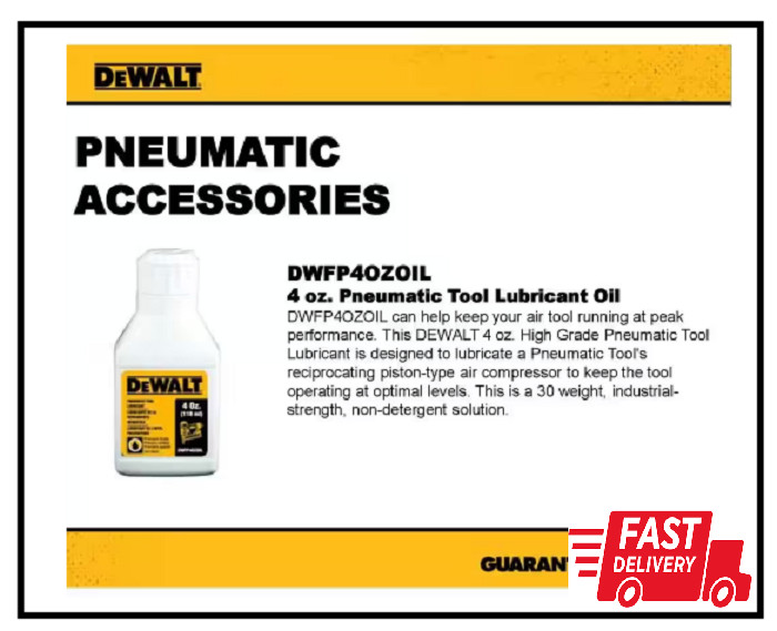 4 oz. Pneumatic Tool Lubricant air compressor Oil | DWFP4OZOIL
