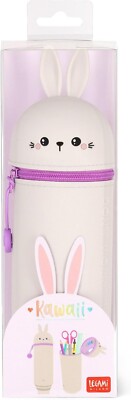 Astuccio per cosmetici Kawaii peloso con cerniera in lana d'agnello 6