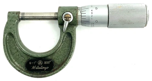 Mitutoyo 103-135 Outside Micrometer, Inch, Friction Thimble, 0-1" .0001” Range