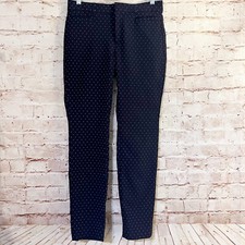 Banana Republic Womens Sloan Curvy Fit Dress Pants Size 2 Navy White