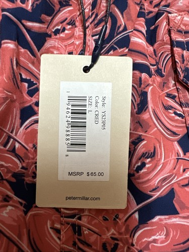 Peter Millar Golf Lobstah Bake Youth Swim BoysCape Red 821A 1069658 Sz L (11-12) - Picture 4 of 11
