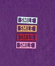WORD SCALLOPED SMILE die cuts scrapbook cards