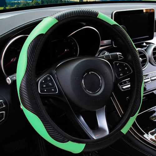 PU Carbon Fiber Leather Car Steering Wheel Cover without Inner Ring Suitable for - Picture 28 of 32