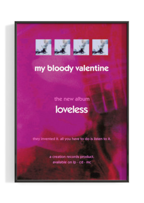 my bloody valentine 'Loveless' Poster No Frame, wall art decor
