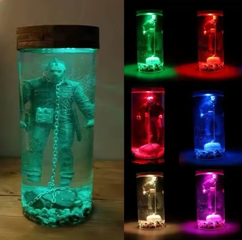 Vintage Jason Voorhees Friday 13th Water Lantern Collector Water Lantern Horror - Picture 2 of 4