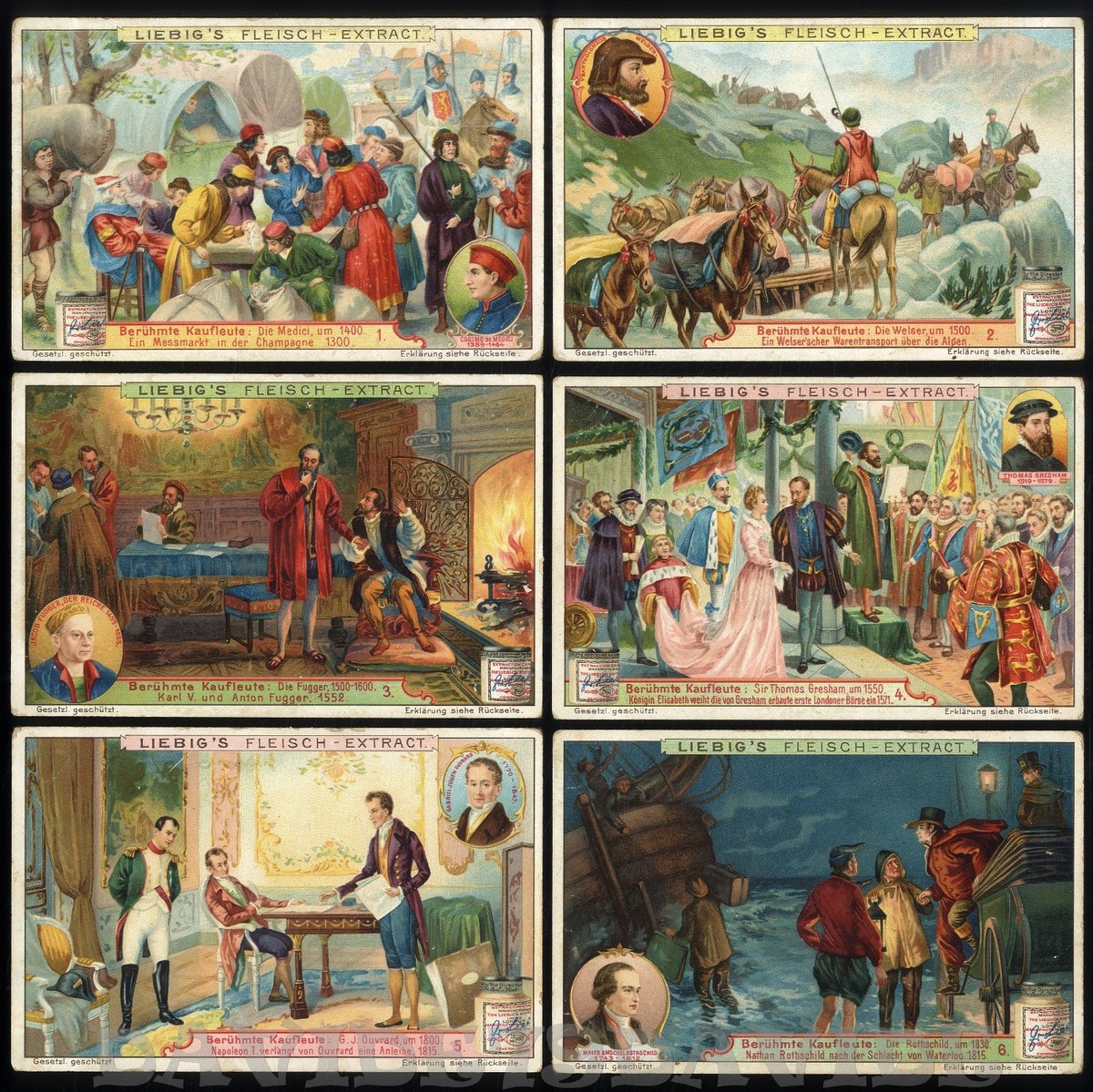 LIEBIG SANG 901 UNI 901 MERCANTI FAMOSI Ed TEDESCA