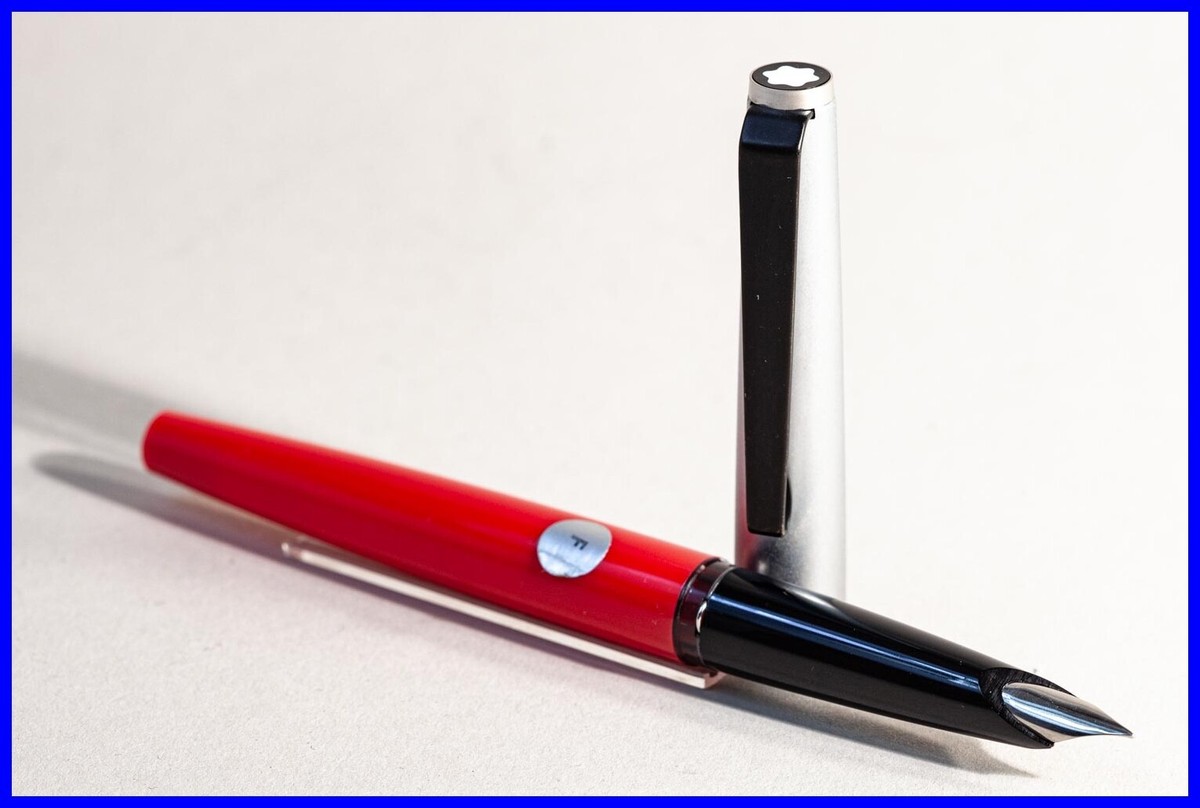 1970s MONTBLANC Design Classic CARESSA Fountain Pen PINK BLACK
