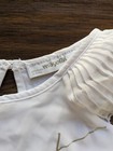 EUC Size 6 Mayoral Spanish Glitter Romantic White Sleeveless Flutter Sleeve Top — photo 4