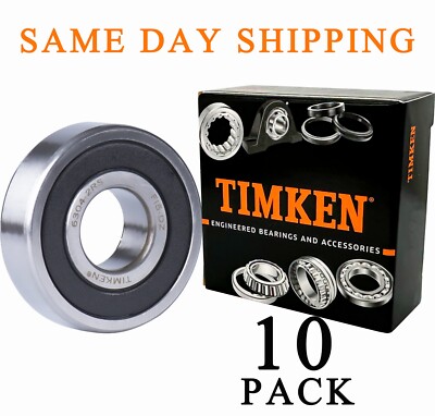 10PACK USA TIMKEN 6304-2RS 20X52X15MM Double Rubber Seal Ball Bearings 6304RS