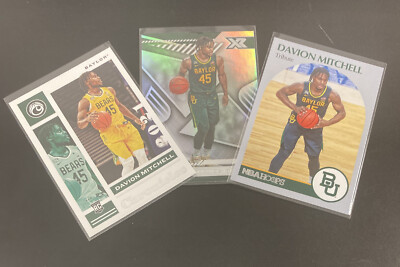   Davion Mitchell Lot Of 3 Rookie Cards XR NBA Hoops Tribute Chronicles Baylor