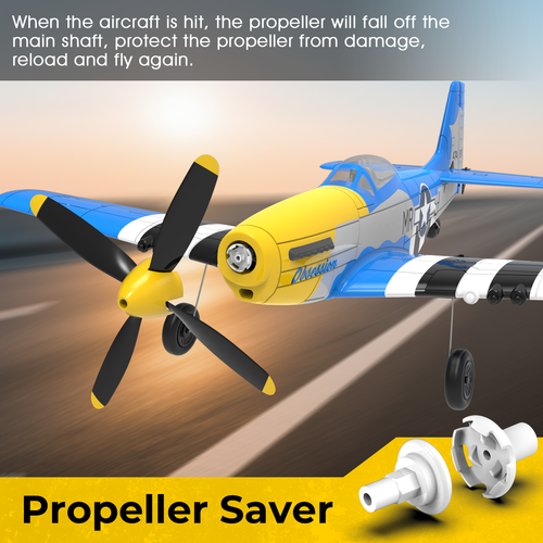 VOLANTEXRC 4-CH P51D Mustang RC Airplane Fighter, 2.4GHZ, RTF,Ideal for Outdoors - Picture 8 of 13