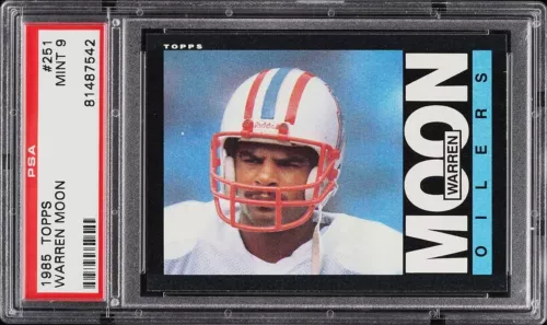 1985 Topps FB Card #251 Warren Moon ROOKIE RC PSA 9 MINT