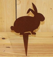 Edelrost Hase Ronald Mit Spieß Osterhase Osterdeko Ostern Deko Hase Gartendeko
