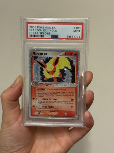 Pokemon 2005 Flareon ex 108/113 EX Delta Species Holo PSA 9 Mint Low Pop