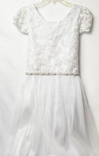 Girls Communion Formal White Dress Size 22