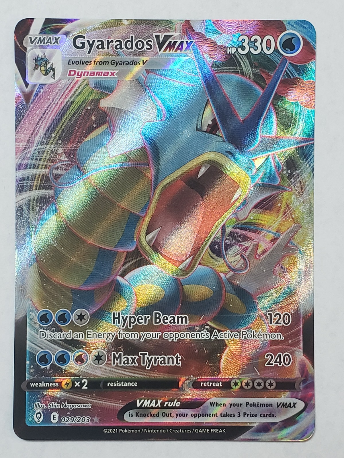 Gyarados VMAX NM #29 SWSH07: Evolving Skies PKM