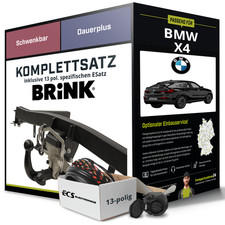 Für BMW X4 Typ F26 Anhängerkupplung schwenkbar +eSatz 13pol 07.2014-03.2018 NEU