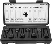 "Torx SteckschlüSsel-Satz 1/2\" T30-T80 8-Tlg. Cr-Mo Stahl Bit-StecknüSse"