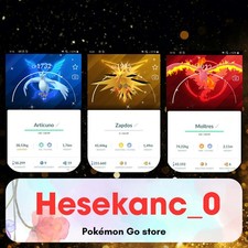 Pokémon Go - Shiny Moltres Zapdos Articuno K...