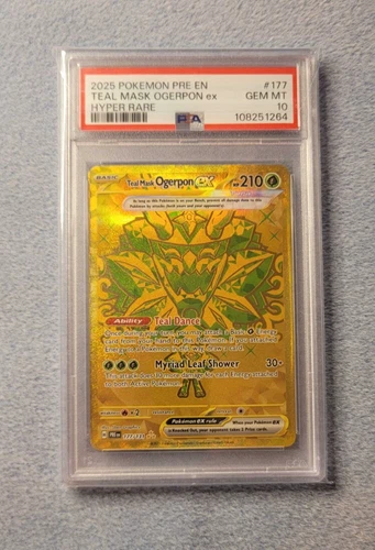 PSA 10 POKEMON PRE PRISMATIC EVOLUTIONS #177 TEAL MASK OGERPON ex HYPER RARE