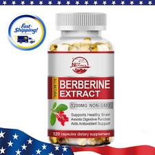 120 Berberine HCl 1200mg High Potency Berberine Supplement Blood Sugar Support